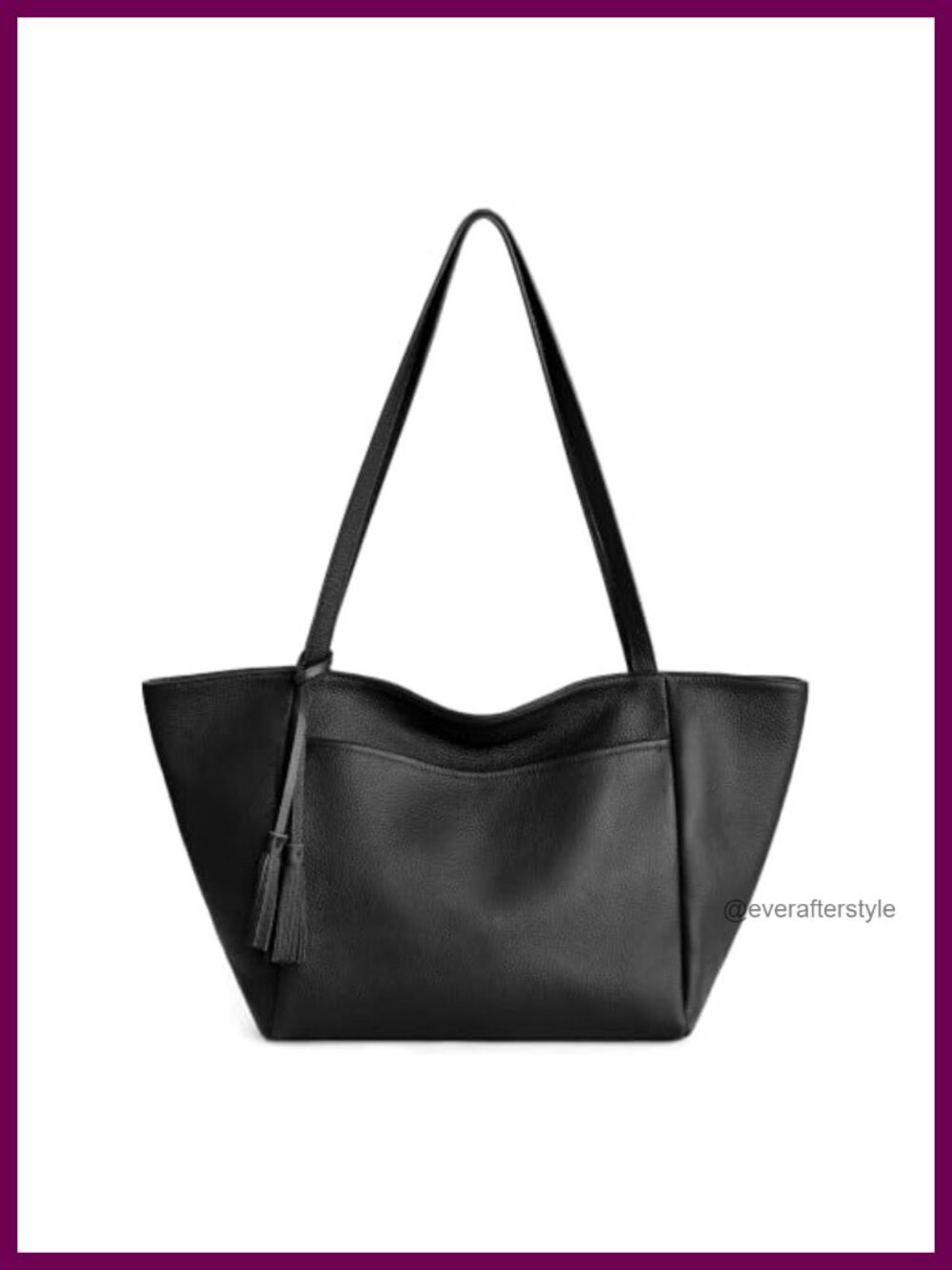 Genuine Leather Tote Bag Zippered Slouchy Work Shoulder Bag with Pockets